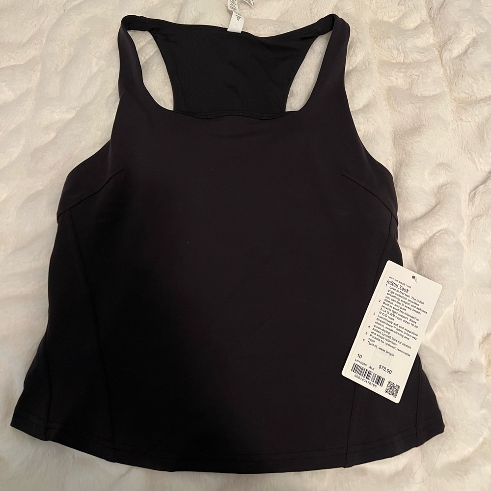 Black Instill tank top NWT Lulu
